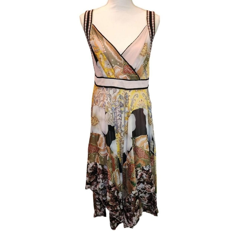 BRAND NEW Boutique Coco+Carmen Floral Layered Handkerchief Tank Maxi Dress L/XL